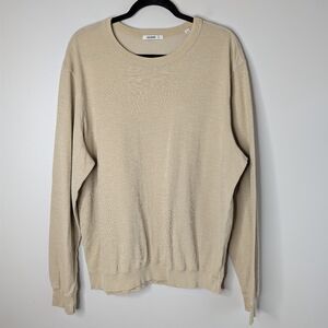 Buck Mason Men's Crewneck Sweater in Light Beige